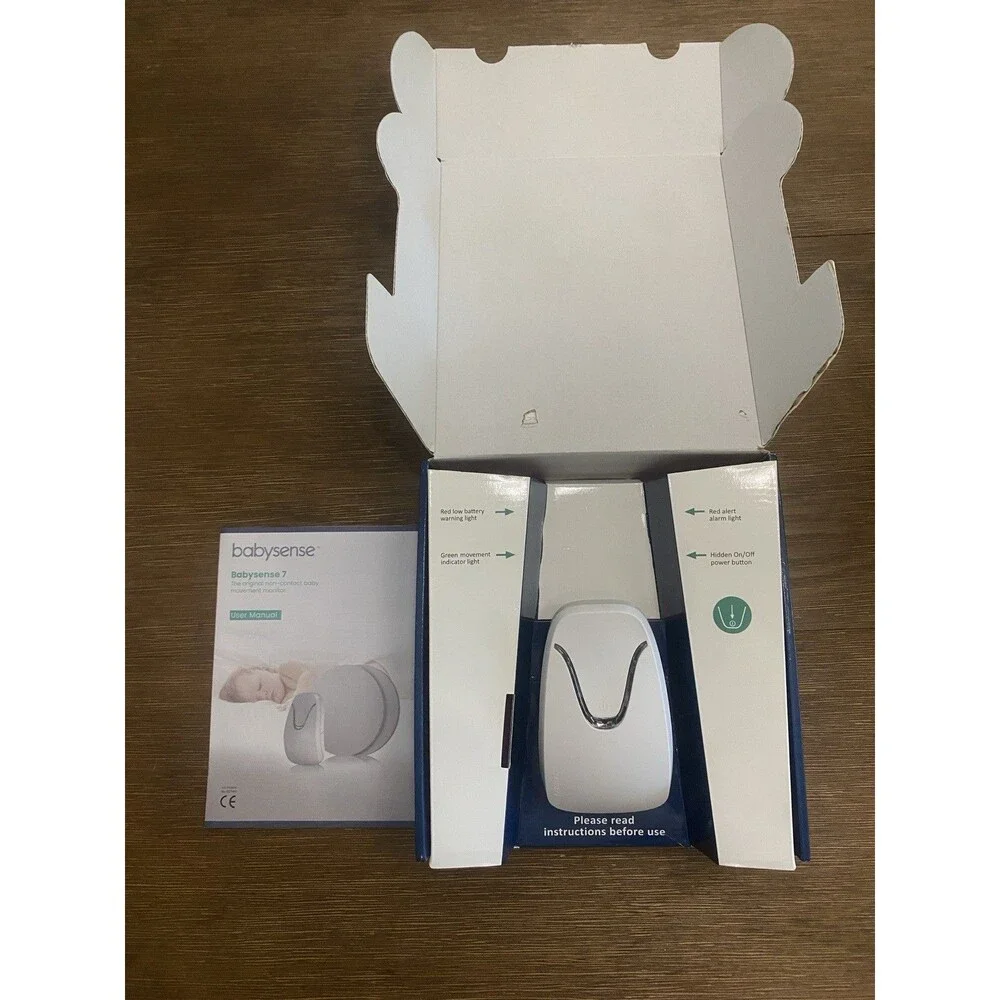 BabySense 7 Movement Baby Monitor - White (BSN-BS7) - New Open Box